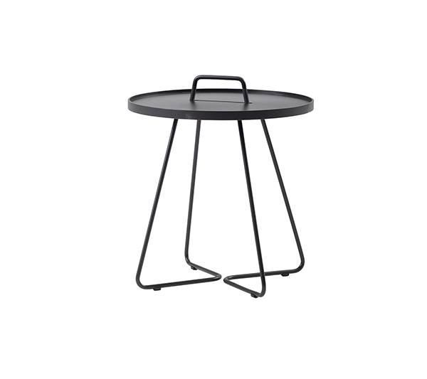 Cane-line On-the-move Sidebord Stor Sort Aluminium  Sort : Erling Christensen Møbler