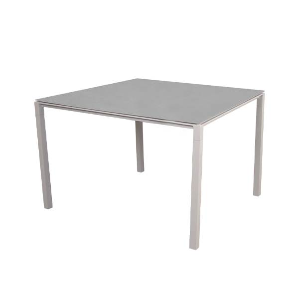 Cane-line Pure Havebord 100x100 Cm Betongrå Bordplade  Stel: Sand Concrete Grey  Keramisk  : Erling Christensen Møbler