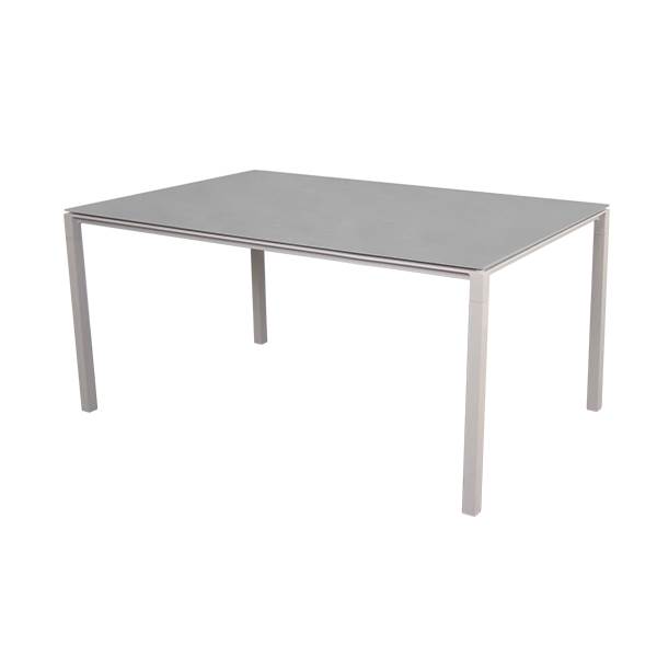 Cane-line Pure Havebord 150   90 Cm Stel   Sand Bordplade   Betongrå Concrete Grey  Keramisk  : Erling Christensen Møbler