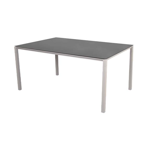 Cane-line Pure Havebord 150   90 Cm Stel   Sand Bordplade   Nero Sort Nero Black  Keramisk  : Erling Christensen Møbler