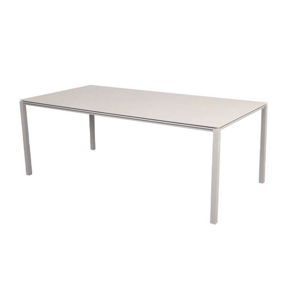 Cane-line Pure Havebord 200x100 Cm Stel   Sand Bordplade   Toscana Sand Sand : Erling Christensen Møbler