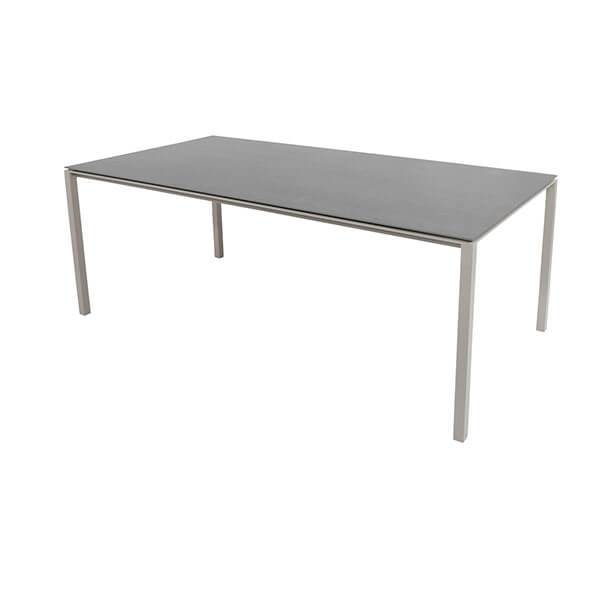 Cane-line Pure Havebord 200x100 Cm Stel   Taupe Bordplade   Basalt Grå