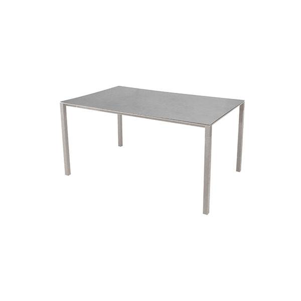 Cane-line Pure Havebord 150   90 Cm Stel   Taupe  Bordplade   Betongrå Concrete Grey  Keramisk  : Erling Christensen Møbler