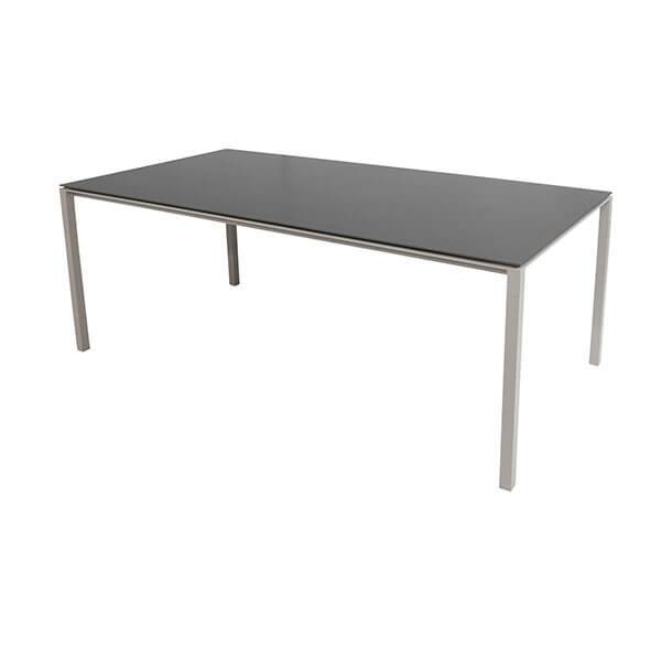 Cane-line Pure Havebord 200x100 Cm Stel   Taupe Bordplade   Nero Sort