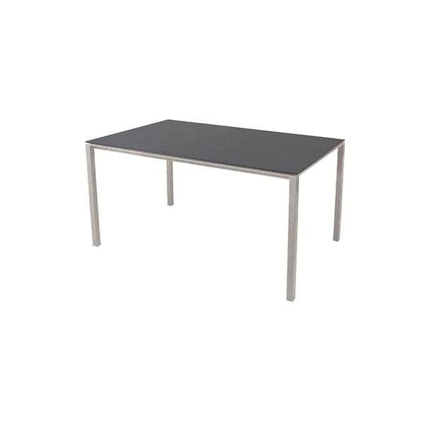 Cane-line Pure Havebord 150   90 Cm Stel   Taupe  Bordplade   Nero Sort