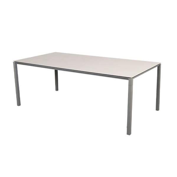 Cane-line Pure Havebord 200x100 Cm Stel   Taupe Bordplade   Toscana Sand Taupe : Erling Christensen Møbler