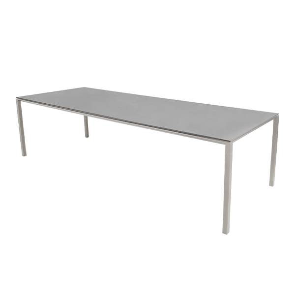 Cane-line Pure Havebord 280x100 Cm Stel: Sand Bordplade: Betongrå Concrete Grey  Keramisk  : Erling Christensen Møbler
