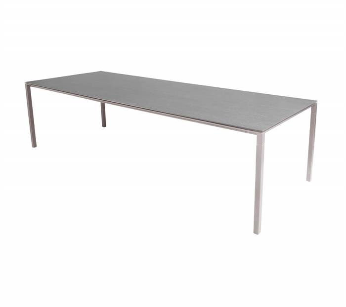 Cane-line Pure Havebord 280x100 Cm Stel: Taupe Bordplade: Basaltgrå