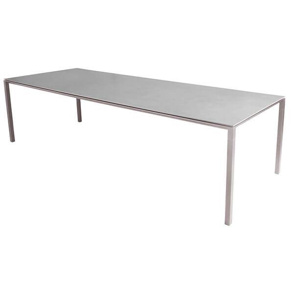 Cane-line Pure Havebord 280x100 Cm Stel: Taupe Bordplade: Betongrå