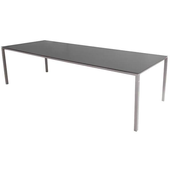 Cane-line Pure Havebord 280x100 Cm Stel: Taupe Bordplade: Nero Sort