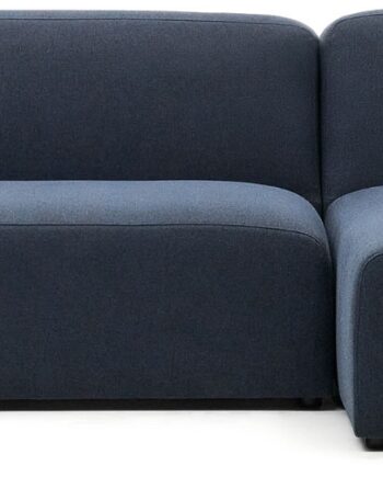 Chaiselong Sofa Højrevendt  -personers Kave Home Neom Modulær Blå Strukturstof H78xb263xd89 Cm