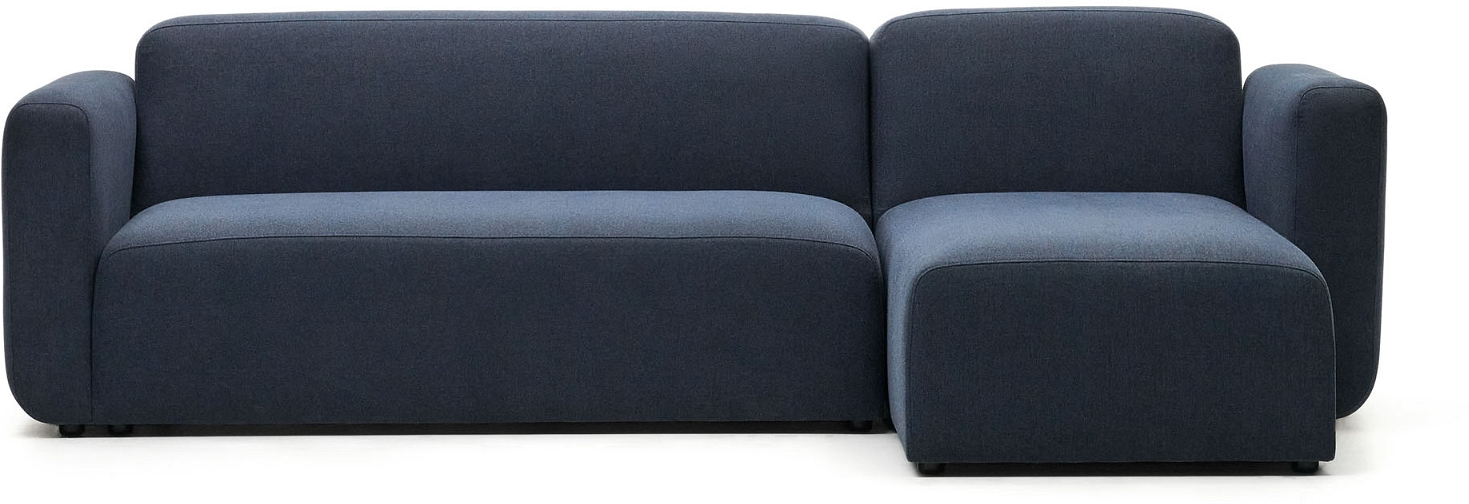 Chaiselong Sofa Højrevendt  -personers Kave Home Neom Modulær Blå Strukturstof H78xb263xd89 Cm