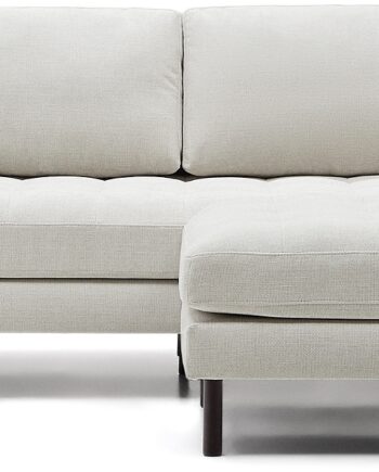 Chaiselong Sofa Kave Home Bogart Perlegrå  -personers   Vintage Design  Aftagelige Betræk  Vandafvisende Chenille