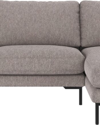 Chaiselongsofa Højrevendt Rowico Corwin Alice-stof Støvet Grå Sort 270x160 Cm