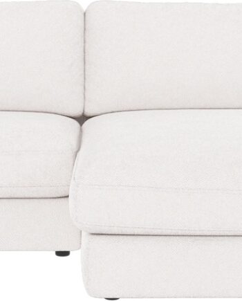 Chaiselongsofa Højrevendt Rowico Duncan   Hvidt Bobby-stof 78x258x150 Cm
