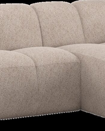 Chaiselongsofa Lounge-modul Woood Mojo  -personers Højrevendt Chaise Mørk Sand Chenille 284   160 Cm