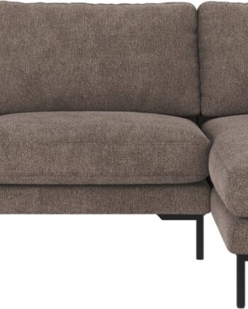 Chaiselongsofa Rowico Corwin Greg   Mørk Beige Sort Højrevendt H83xb270xd160 Cm