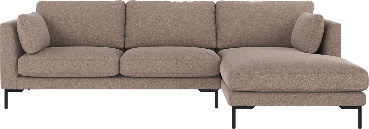 Chaiselongsofa Rowico Corwin Højrevendt Beige Sort 270x160 Cm