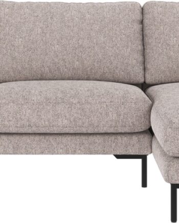 Chaiselongsofa Rowico Corwin Højrevendt Grå Sort Stof Max 180 270ã 160 Cm H83 Fsc Træstel Metalben Martindale 40000