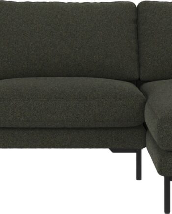 Chaiselongsofa Rowico Corwin Højrevendt Grøn Alice 162 270x160 Cm Sort Metalben