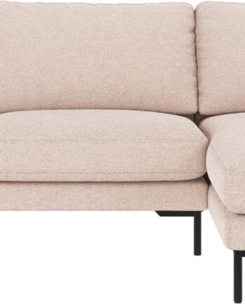 Chaiselongsofa Rowico Corwin Højrevendt Lys Beige Stof Max 01 Med Sorte Metalben 270ã 160 Cm