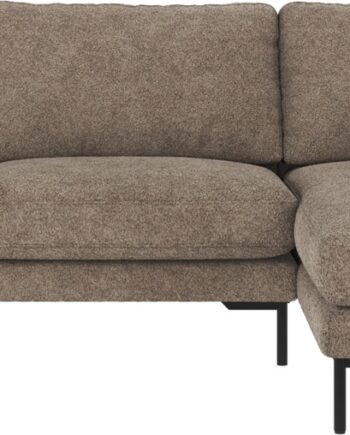 Chaiselongsofa Rowico Corwin Højrevendt Mørk Beige Anna  -stof Massivtræ Fscâ  Stel