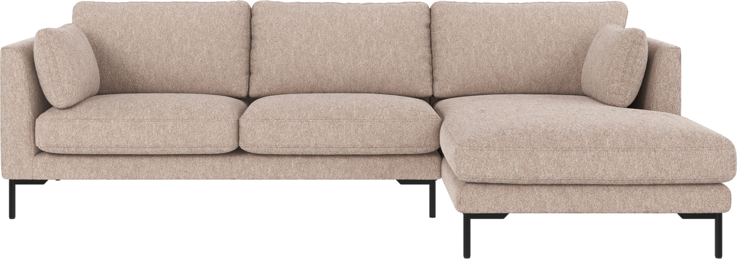 Chaiselongsofa Rowico Corwin Højrevendt    -personers Lysebeige Alice 01 Stof B270ã D160 Cm
