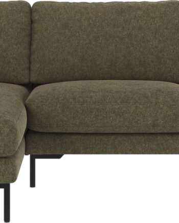 Chaiselongsofa Rowico Corwin Venstrevendt Brenda 77 Grøn Stof Sort Metalramme Skandinavisk Design