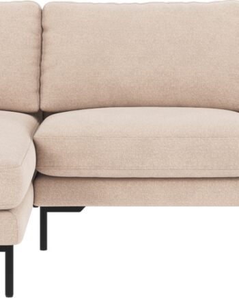 Chaiselongsofa Rowico Corwin Venstrevendt 270ã 160 Cm Lysebeige Rita Med Sorte Metalben