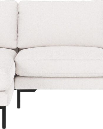 Chaiselongsofa Rowico Corwin Venstrevendt     Pers Bobby Polyester Hvid Med Sorte Metalben