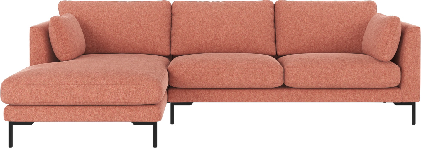 Chaiselongsofa Rowico Corwin Venstrevendt 270x160 Cm Brenda 52 Rød Sort