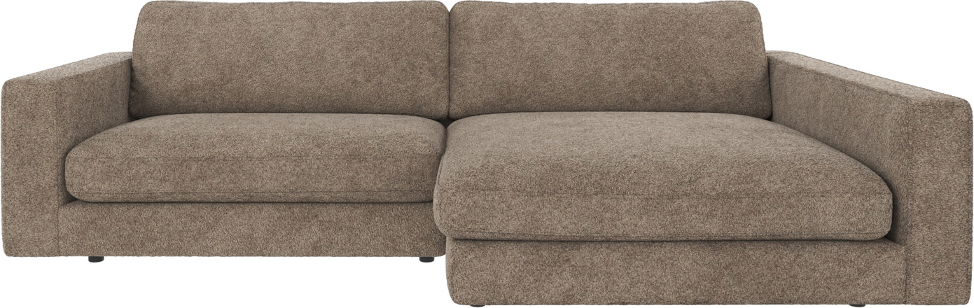 Chaiselongsofa Rowico Duncan Højrevendt Anna   Mørk Beige Stof 78ã 258ã 150 Cm
