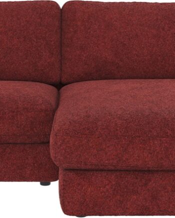 Chaiselongsofa Rowico Duncan Højrevendt Anna   Polyester Rød 78x258x150 Cm
