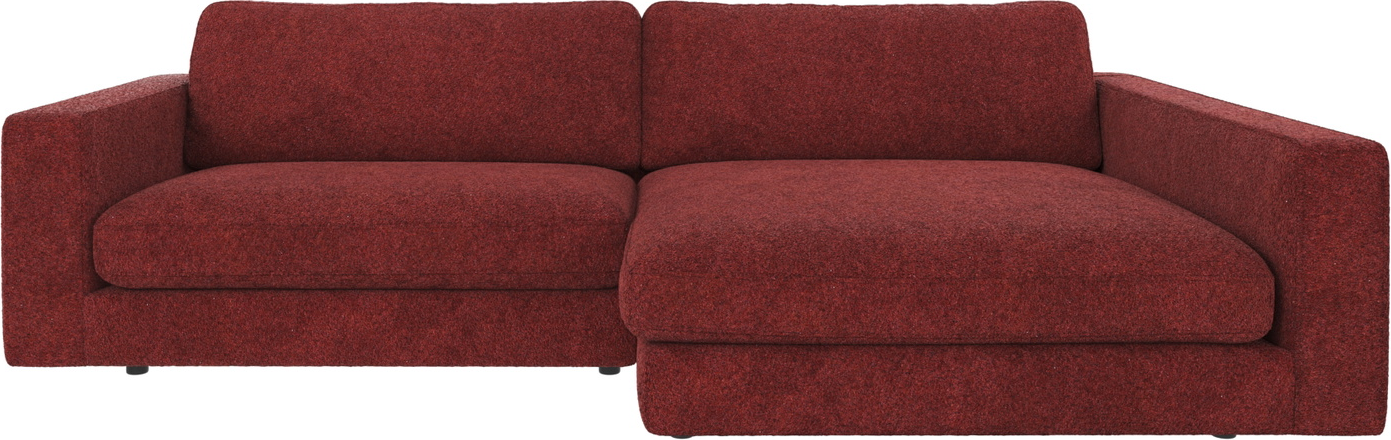 Chaiselongsofa Rowico Duncan Højrevendt Anna   Polyester Rød 78x258x150 Cm