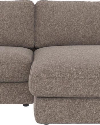 Chaiselongsofa Rowico Duncan Højrevendt Mørk Beige 100  Polyester Slidstærk Melange 258ã 150 Cm