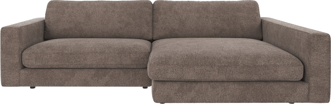 Chaiselongsofa Rowico Duncan Højrevendt Mørk Beige Stof Greg   78x258x150 Cm Slidstærk Fsc-mix