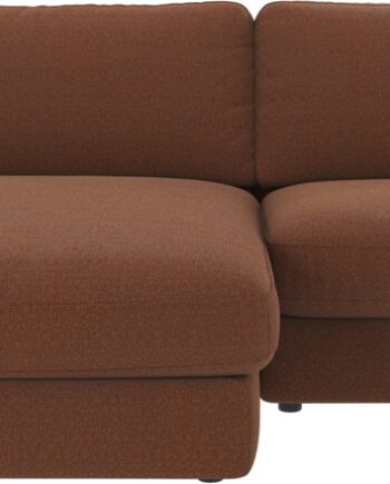 Chaiselongsofa Rowico Duncan Venstrevendt Rita 96 Rød Polyesterstof H78ã B258ã D150 Cm