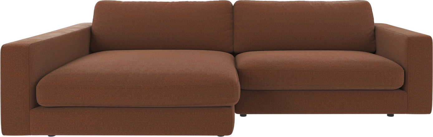 Chaiselongsofa Rowico Duncan Venstrevendt Rita 96 Rød Polyesterstof H78ã B258ã D150 Cm