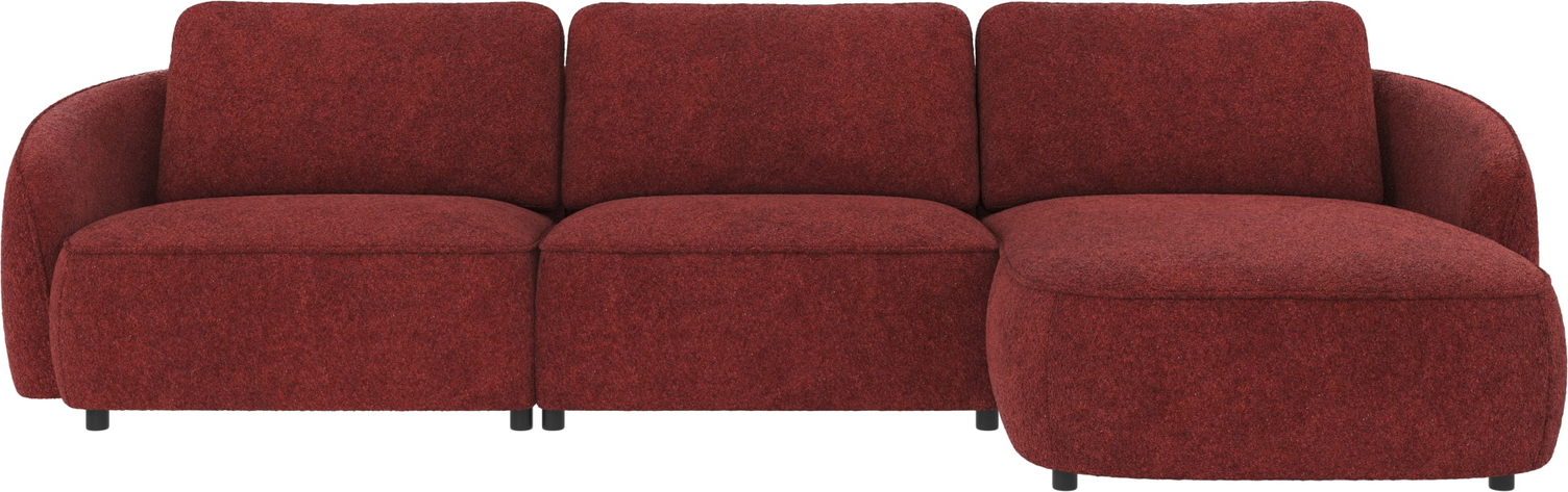Chaiselongsofa Rowico Norris Højrevendt Loungesofa Rød Anna   Stof Fsc Ramme