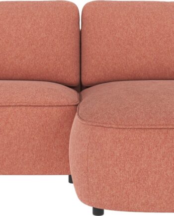 Chaiselongsofa Rowico Norris Højrevendt Rød 226x162 Cm Brenda Polyester Med Ergonomisk Koldskum