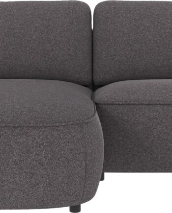 Chaiselongsofa Rowico Norris Venstrevendt Mørkegrå Brenda 226x162x80 Cm Nozag-koldskum