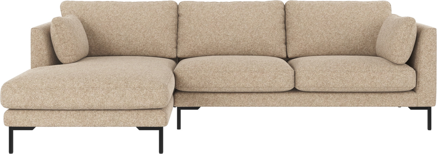 Chaiselongsofa Venstrevendt Rowico Corwin Beige Polyester Bobby   270x160 Cm Sorte Ben