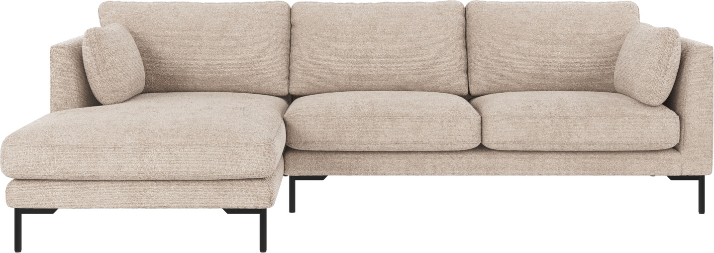 Chaiselongsofa Venstrevendt Rowico Corwin Loungesofa Lysegrå Robin   Polyester H83ã B270ã D160 Cm