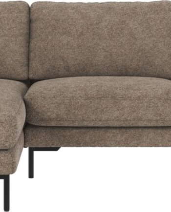 Chaiselongsofa Venstrevendt Rowico Corwin 270x160 Cm Mørk Beige Anna   Stof  Sort Pulverlakeret Stel