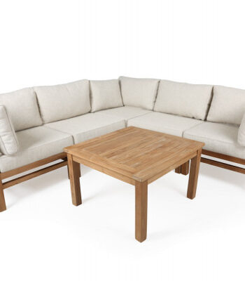 Colorado Teak Modulsæt Hjørne   Andorra Airflow Hynder Beige