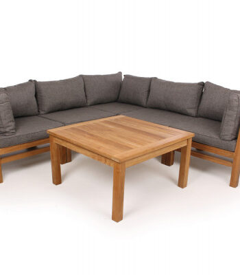 Colorado Teak Modulsæt Hjørne   Andorra Airflow Hynder Grå