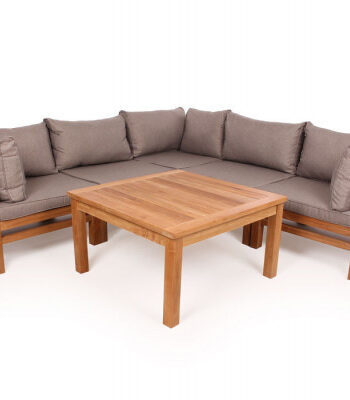 Colorado Teak Modulsæt Hjørne   Andorra Airflow Hynder Sand