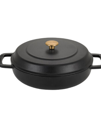 Combekk Lav Gryde Med Låg ø28 Cm   Liter  Sort