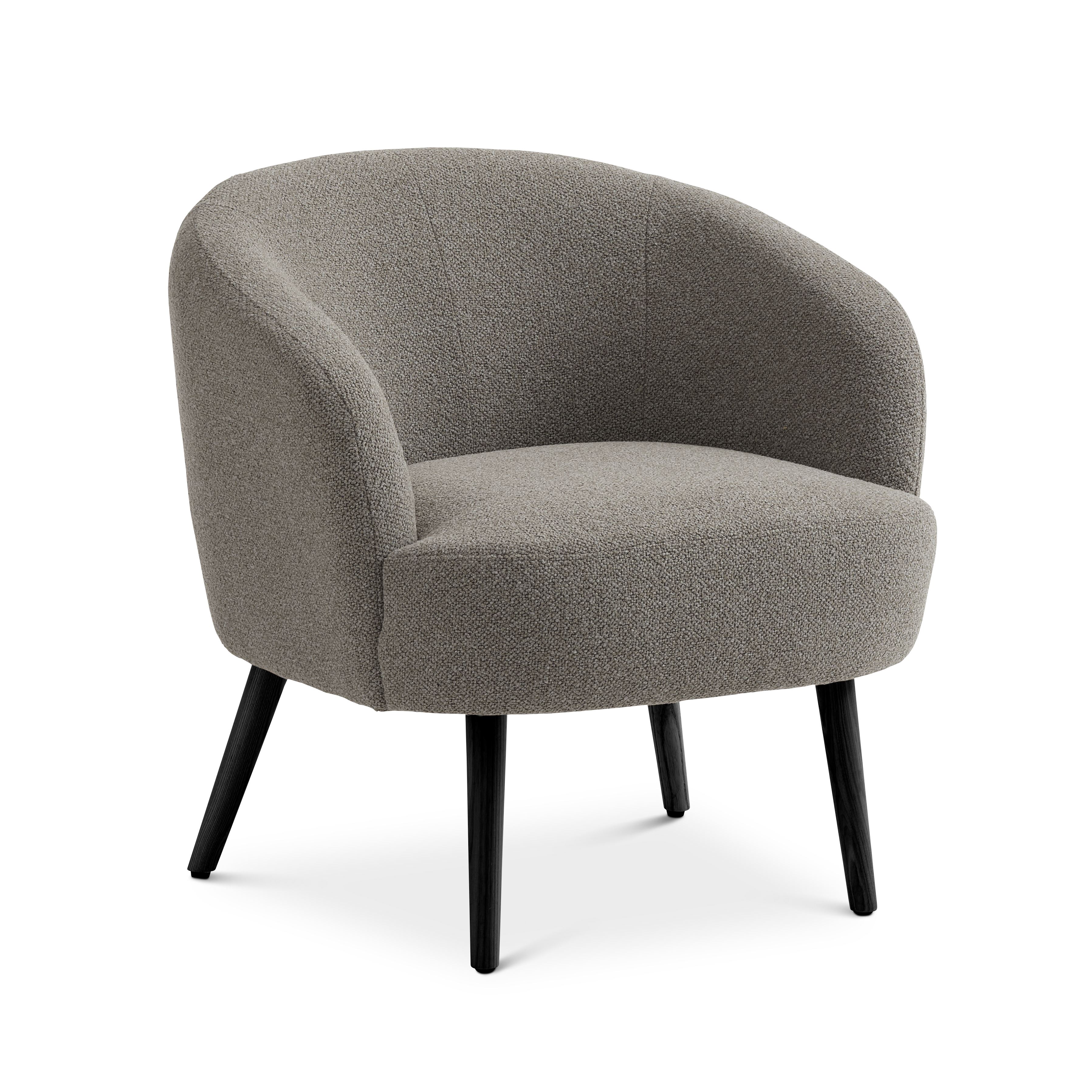 Conrad Loungestol     Armlæn Mushroom Polyester Stof Og Sort Asketræ
