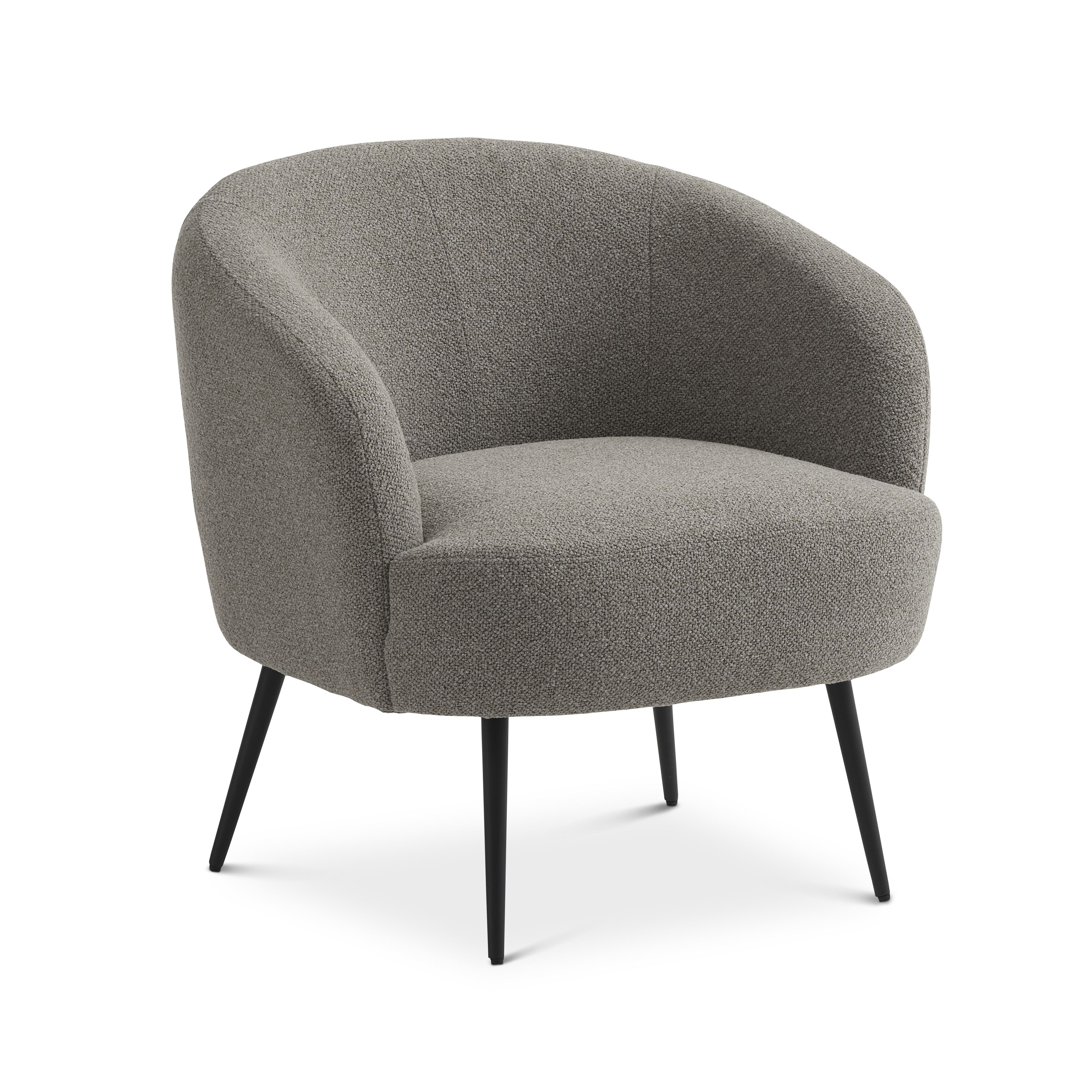 Conrad Loungestol     Armlæn Mushroom Polyester Stof Og Sort Metal